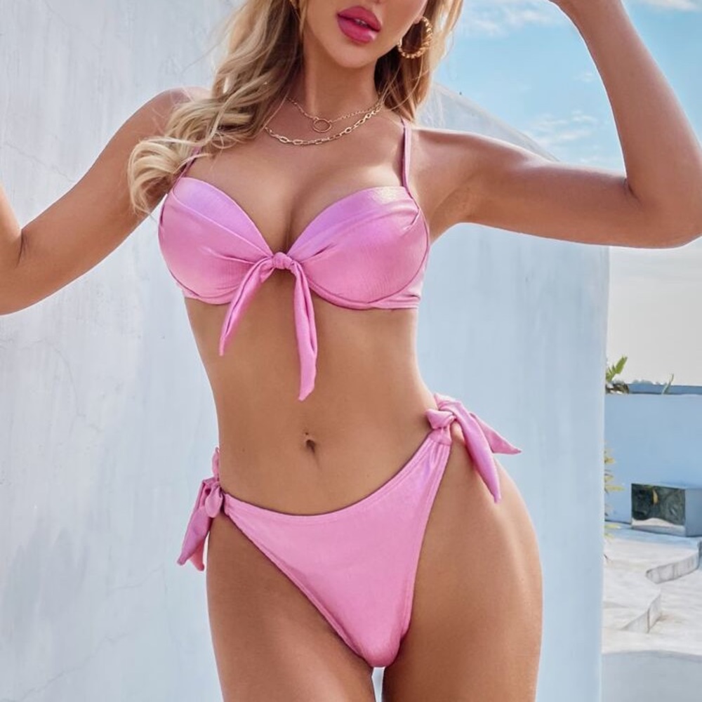 BNWT Shimmer Pink Bikini Set